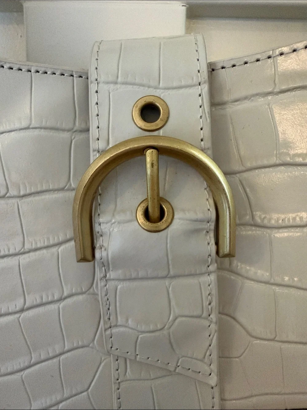 Vince Camuto Croc-Embossed Mini Shoulder Bag with Gold Hardware - Picture 8 of 8